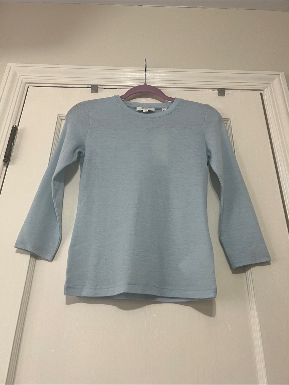 Vince. Light Blue Wool Crewneck Sweater